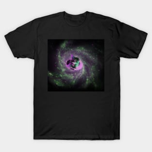 Cat in the center of Space T-Shirt